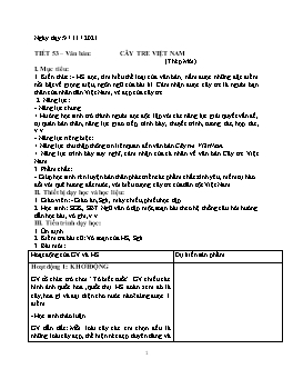 Bài giảng Ngữ Văn 7 - Tiết 53: Văn bản: Cây tre Việt Nam