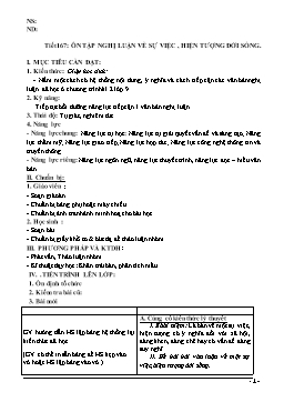 Bài giảng Ngữ Văn 9 - Tiết 167: Ôn tập nghị luận về sự việc, hiện tượng đời sống