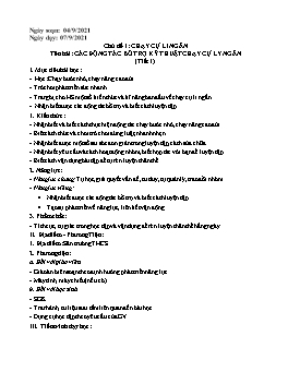 Bài giảng Thể dục 6 - Chủ đề 1: Chạy cự li ngắn - Bài: Các động tác bổ trợ kỹ thuật chạy cự ly ngắn
