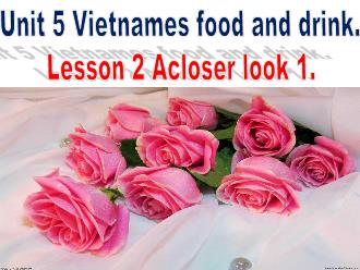 Bài giảng Tiếng Anh 6 - Unit 5: Vietnames food and drink - Lesson 2: Acloser look 1