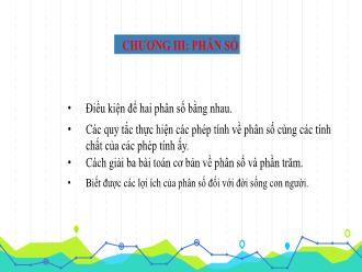 Bài giảng Toán 6 - Bài 23: Phân số