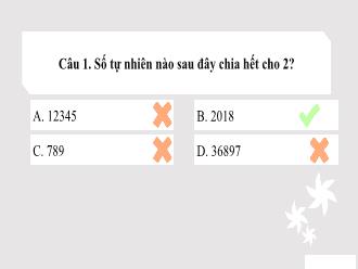 Bài giảng Toán 6 - Tiết 16 - Bài 9: Dấu hiệu chia hết (tiết 2)