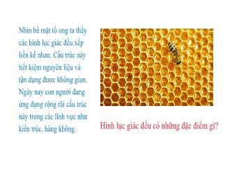 Bài giảng Toán 6 - Tiết 3: Hình lục giác đều