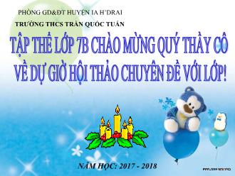 Chuyên đề Kỹ năng vẽ biểu đồ hình tròn trong môn Địa lí ở trường THCS Trần Quốc Tuấn