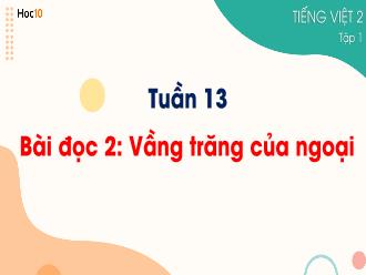 Bài giảng Tiếng Việt 2 - Bài đọc 2: Vầng trăng của ngoại