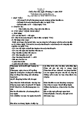 Giáo án Âm nhạc 1 - Tuần 9 - Năm học 2020-2021