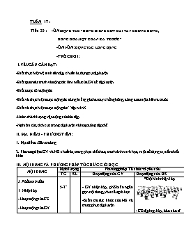 Giáo án Giáo dục thể chất 1 - Tuần 17 - Năm học 2020-2021