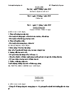 Giáo án Lớp 1 - Tuần 18 - Năm học 2022-2023
