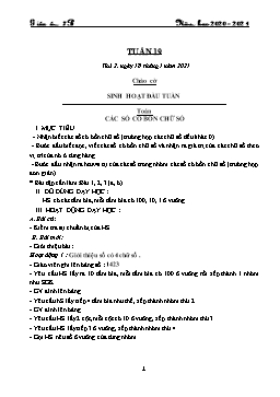 Giáo án Lớp 3 - Tuần 19 - Năm học 2020-2021