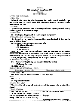 Giáo án Lớp 4 Soạn theo CV2345 - Tuần 3 - Năm học 2021-2022