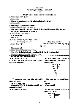 Giáo án Lớp 4 Soạn theo CV2345 - Tuần 9 - Năm học 2021-2022