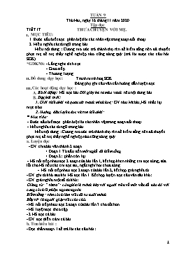 Giáo án Lớp 4 - Tuần 9 - Năm học 2020-2021
