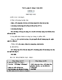 Giáo án Tiếng Việt 3 (Chính tả) - Năm học 2021-2022 - Đinh Thị Diệu Chi