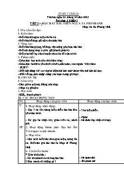 Kế hoạch bài dạy Âm nhạc 1+4 - Tuần 7 - Năm học 2021-2022 - Lê Thị Kim Chung