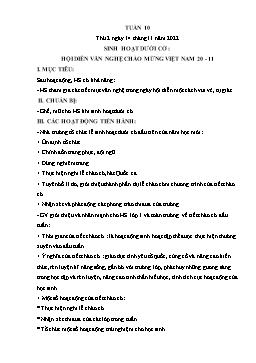 Kế hoạch bài dạy Âm nhạc 1+4+5 - Tuần 10 - Năm học 2021-2022 - Lê Thị Kim Chung
