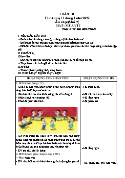 Kế hoạch bài dạy Âm nhạc 2+3+5 - Tuần 18 - Năm học 2021-2022 - Lê Thị Kim Chung