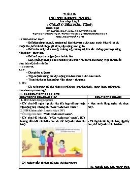 Kế hoạch bài dạy Âm nhạc 2+3+5 - Tuần 9 - Năm học 2021-2022 - Lê Thị Kim Chung