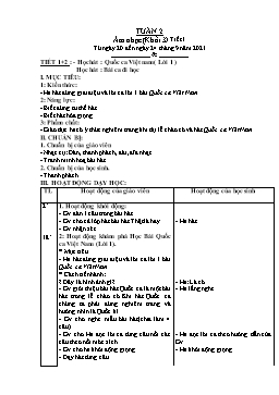 Kế hoạch bài dạy Âm nhạc 3 - Tuần 1 - Năm học 2021-2022 - Lê Thị Kim Chung