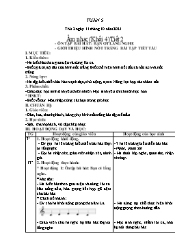 Kế hoạch bài dạy Âm nhạc 4 - Tuần 4 - Năm học 2021-2022 - Lê Thị Kim Chung
