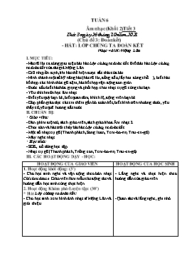 Kế hoạch bài dạy Âm nhạc 5 - Tuần 3 - Năm học 2021-2022 - Lê Thị Kim Chung