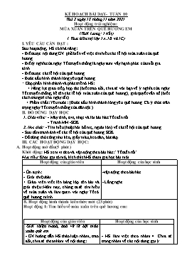 Kế hoạch bài dạy Đạo đức 1 + Khoa học 4 - Tuần 10 - Năm học 2021-2022 - Trương Thị Phấn