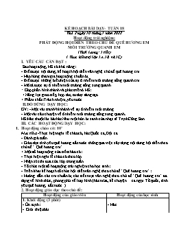 Kế hoạch bài dạy Đạo đức 1 + Khoa học 4 - Tuần 18 - Năm học 2021-2022 - Trương Thị Phấn