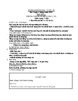 Kế hoạch bài dạy Đạo đức 1 + Tự nhiên & Xã hội 1 + Khoa học 4 - Tuần 28 - Năm học 2021-2022 - Trương Thị Phấn