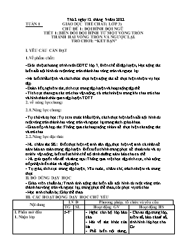 Kế hoạch bài dạy Giáo dục thể chất Tiểu học - Tuần 2 - Năm học 2021-2022 - Trần Thị Hường