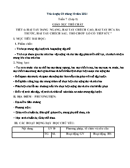 Kế hoạch bài dạy Giáo dục thể chất Tiểu học - Tuần 7 - Năm học 2021-2022 - Trần Thị Hường