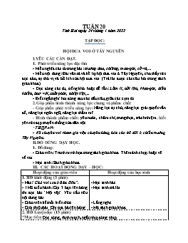 Kế hoạch bài dạy Khối 3 - Tuần 19 - Năm học 2021-2022 - Nguyễn Thị Ái Như