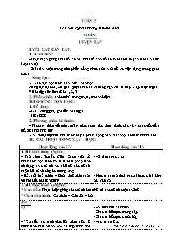 Kế hoạch bài dạy Khối 3 - Tuần 4 - Năm học 2021-2022 - Nguyễn Thị Hồng
