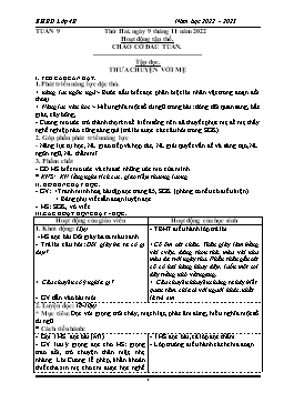 Kế hoạch bài dạy Khối 4 (CV2345) - Tuần 9 - Năm học 2022-2023 - Phan Thị Hồng Vân