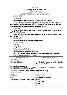 Kế hoạch bài dạy Khối 4 - Tuần 6 - Năm học 2021-2022 - Nguyễn Thị Mai Liễu
