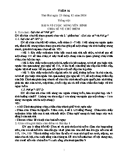 Kế hoạch bài dạy Khối 5 - Tuần 16