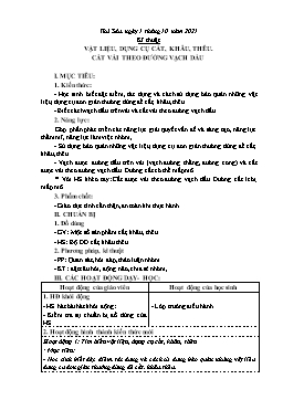 Kế hoạch bài dạy Kĩ thuật 4 - Tuần 3 - Năm học 2021-2022 - Phạm Thị Bích Liễu