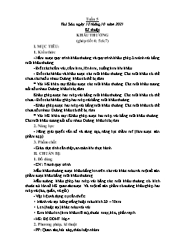 Kế hoạch bài dạy Kĩ thuật 4 - Tuần 5 - Năm học 2021-2022 - Phạm Thị Bích Liễu