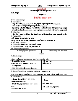 Kế hoạch bài dạy Lớp 1 - Tuần 14 - Năm học 2021-2022 - Lê Thị Hải Lý