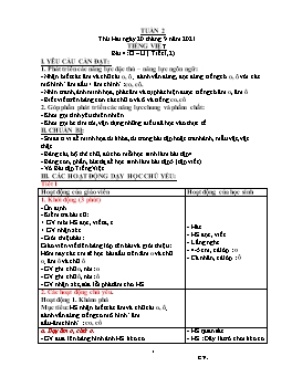 Kế hoạch bài dạy Lớp 1 - Tuần 2 - Năm học 2021-2022 - Lê Thị Ngọc Thúy