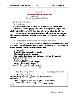 Kế hoạch bài dạy Lớp 1 - Tuần 23 - Năm học 2021-2022 - Phạm Thị Trà Giang