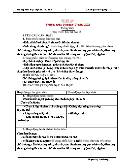 Kế hoạch bài dạy Lớp 1 - Tuần 24 - Năm học 2021-2022 - Phạm Thị Trà Giang