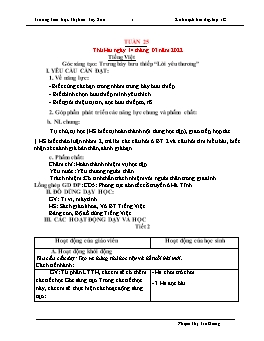Kế hoạch bài dạy Lớp 1 - Tuần 25 - Năm học 2021-2022 - Phạm Thị Trà Giang