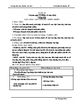 Kế hoạch bài dạy Lớp 1 - Tuần 26 - Năm học 2021-2022 - Lê Thị Ngọc Thúy