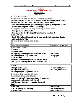 Kế hoạch bài dạy Lớp 1 - Tuần 3 - Năm học 2021-2022 - Lê Thị Hải Lý
