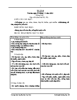Kế hoạch bài dạy Lớp 1 - Tuần 8 - Năm học 2021-2022 - Lê Thị Ngọc Thúy