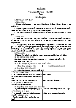 Kế hoạch bài dạy Lớp 2 - Tuần 10 - Năm học 2021-2022 - Nguyễn Thị Anh