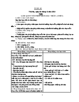 Kế hoạch bài dạy Lớp 2 - Tuần 15 - Năm học 2021-2022 - Nguyễn Thị Anh
