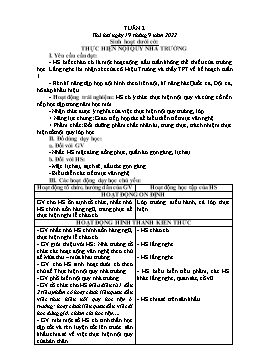 Kế hoạch bài dạy Lớp 2 - Tuần 2 - Năm học 2021-2022 - Nguyễn Thị Hồng