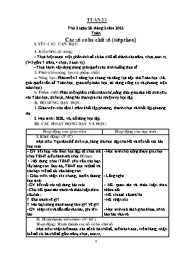 Kế hoạch bài dạy Lớp 2 - Tuần 23 - Năm học 2021-2022 - Nguyễn Thị Anh