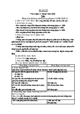 Kế hoạch bài dạy Lớp 2 - Tuần 25 - Năm học 2021-2022 - Văn Thị Hồng Châu