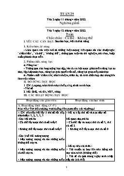 Kế hoạch bài dạy Lớp 2 - Tuần 29 - Năm học 2021-2022 - Nguyễn Thị Anh